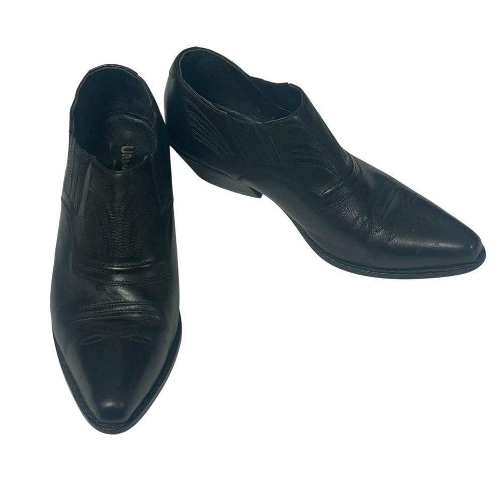Men’s Urban Trends by Premier Footwear Black Apache Leather Western Shoes 9.5 D